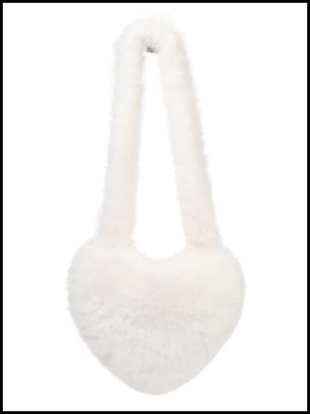 Faux Fur Women's Heart Shaped Shoulder Bag Crossbody Tote Purse